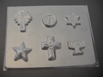 2054 Religious Assorted II Chocolate Candy Mold